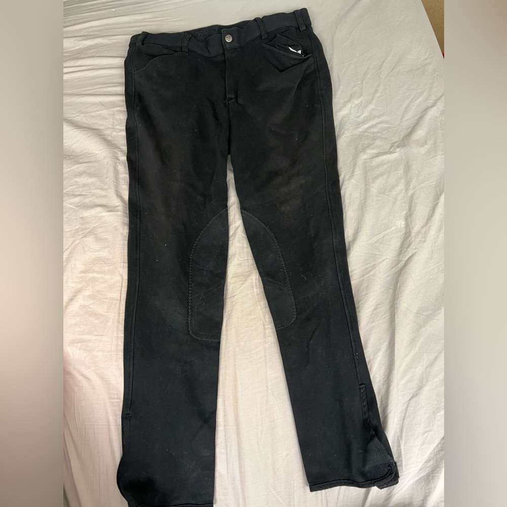 Men’s Black Label Knee Patch Breeches Equestrian Riding